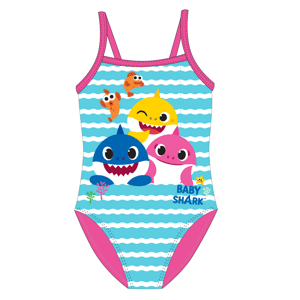 Dívčí plavky - Baby Shark 5244054, tyrkysová / růžová Barva: Tyrkysová, Velikost: 92-98