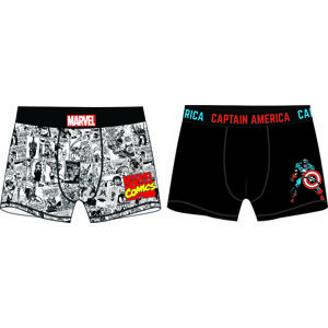 Marvel - licence Pánské boxerky -  Marvel 5333540, černá / šedý melír Barva: Mix barev, Velikost: L