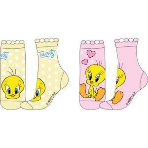 Looney Tunes - licence Dívčí ponožky - Looney Tunes 5234759, růžová / žlutá Barva: Mix barev, Velikost: 23-26