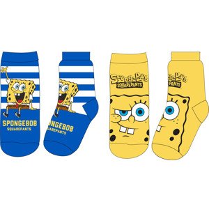 SpongeBob v kalhotách - licence Chlapecké ponožky - SpongeBob 5234206, modrá / žlutá Barva: Mix barev, Velikost: 23-26